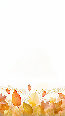 JPG 음악 컬러 백그라운드 단풍 잎 일러스트 자연 하늘 따뜻함 풍경 공책 소리 고요 가을 분위기 감성 조화 뷰티풀 색감 차분 국내일러스트 AI일러스트 AI콘텐츠 식물 계절 컨셉 문화예술 문구용품 생태계 파일형식