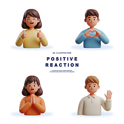 PSD 편집이미지 캐릭터 행복 손가락 3D캐릭터 표정 사랑 웃음 손짓 기쁨 심볼 긍정 긍정적 반응 편집3D 손 감정 컨셉 모션 3D 파일형식