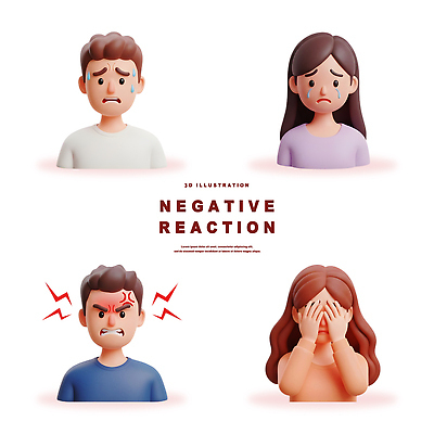 PSD 편집이미지 캐릭터 디자인 감정 3D캐릭터 표정 사람 슬픔 분노 그림 부정 부정적 편집3D 3D 파일형식