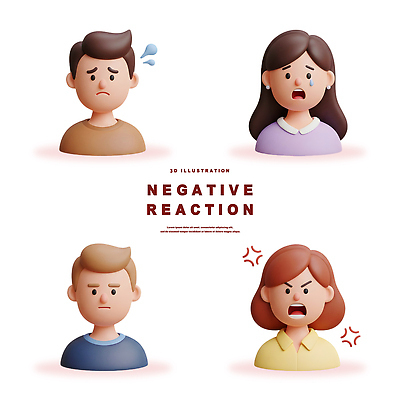 PSD 편집이미지 캐릭터 감정 얼굴 모션 상상 3D캐릭터 사람 슬픔 분노 표현 심리 부정 부정적 아쉬움 편집3D 신체부위 3D 파일형식