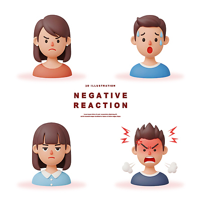 PSD 편집이미지 캐릭터 감정 얼굴 3D캐릭터 표정 사람 3D 분노 무서움 불만 심리 부정 부정적 편집3D 신체부위 디지털합성 파일형식