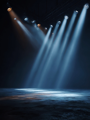 JPG 편집이미지 디자인 예술 음악 조명 빛 어둠 공연 댄서 무대 분위기 준비 스포트라이트 준비물 창의성 이미지편집 AI컴퓨터그래픽 AI콘텐츠 직업 컨셉 문화예술 이벤트 파일형식