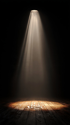 JPG 편집이미지 디자인 예술 조명 어둠 공간 무대 춤 분위기 나무바닥 스포트라이트 연극 창의성 효과 이미지편집 AI컴퓨터그래픽 AI콘텐츠 컨셉 문화예술 바닥 파일형식