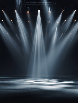 JPG 편집이미지 디자인 예술 조명 빛 공연 무대 안개 분위기 공연장 준비 그림 감성 스포트라이트 스타일 이미지편집 AI컴퓨터그래픽 AI콘텐츠 컨셉 날씨 이벤트 극장 파일형식