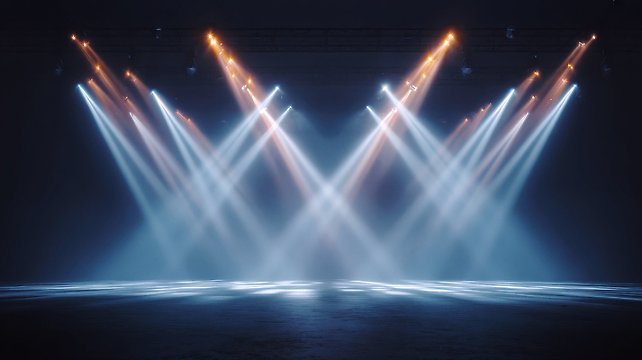 JPG 편집이미지 예술 음악 컬러 조명 이벤트 빛 어둠 공연 무대 분위기 군중 고객 준비 스포트라이트 이미지편집 AI컴퓨터그래픽 AI콘텐츠 컨셉 문화예술 사람 파일형식