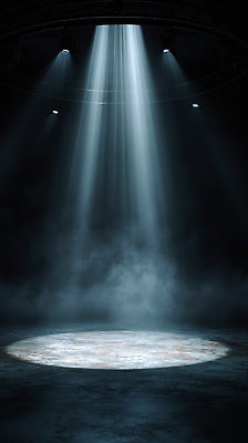 JPG 편집이미지 시선 예술 조명 빛 공연 공간 무대 연기 군중 극장 집중 스포트라이트 상상력 순간 이미지편집 AI컴퓨터그래픽 AI콘텐츠 컨셉 사람 이벤트 파일형식