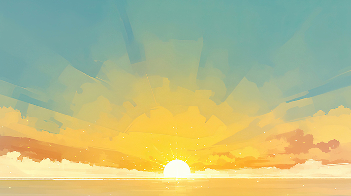 JPG 바다 일러스트 자연 하늘 아침 따뜻함 미소 풍경 해변 파란색 반짝임 햇빛 태양 평화 일출 새벽 수면 뷰티풀 국내일러스트 AI일러스트 AI콘텐츠 주간 자연요소 컬러 컨셉 모션 표정 물 노을 생태계 파일형식