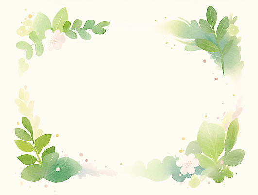 JPG 식물 디자인 꽃 컬러 백그라운드 잎 일러스트 자연 수채화 따뜻함 장식 테두리 모던 부드러움 조화 뷰티풀 스타일 국내일러스트 AI일러스트 AI콘텐츠 감각 생태계 파일형식