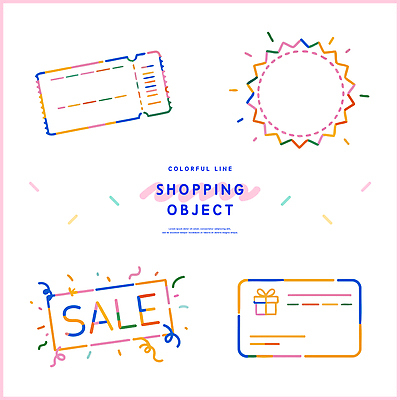디자인 상징 컬러 백그라운드 일러스트 추상 선물 이벤트 그래픽 쇼핑 판매 세일 상점 티켓 소비 상품 고객 오브젝트 마케팅 프로모션 국내일러스트 AI파일 무늬 파일형식 벡터