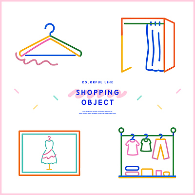 모델 디자인 드레스 옷 패션 일러스트 그래픽 쇼핑 컬러풀 유행 커튼 시장 소비 옷걸이 쇼핑몰 그림 스타일 국내일러스트 AI파일 컬러 파일형식 벡터