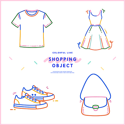 디자인 드레스 옷 패션 컬러 운동화 티셔츠 가방 일러스트 장신구 캐주얼 쇼핑 유행 소비 여성복 남성복 아이템 뷰티풀 스타일 국내일러스트 AI파일 잡화 신발 셔츠 파일형식 벡터