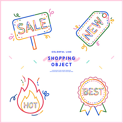 디자인 배너 컬러 일러스트 그래픽 쇼핑 유행 판매 세일 정보 선택 상품 알림 상쾌 심플 마케팅 신상품 인기 국내일러스트 AI파일 감정 컨셉 파일형식 벡터