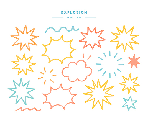 모양 디자인 예술 컬러 백그라운드 일러스트 아이디어 그래픽 장식 세트 표현 폭발 창의성 스타일 벡터 효과 국내일러스트 AI파일 컨셉 파일형식