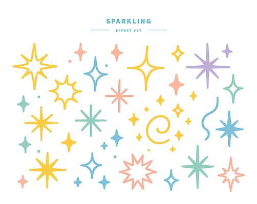 모양 디자인 별 예술 컬러 백그라운드 일러스트 그래픽 장식 반짝임 세트 매력적 다양 화려 배열 창의성 효과 국내일러스트 AI파일 자연요소 다수 컨셉 모션 파일형식 벡터