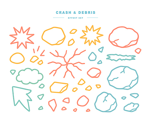 모양 디자인 백그라운드 일러스트 그래픽 세트 디지털 다양 표현 파편 크기 폭발 장면 드로잉 창의성 효과 국내일러스트 AI파일 다수 미술 파일형식 벡터