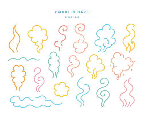 모양 디자인 컬러 백그라운드 일러스트 장식 다양 안개 표현 연기 그림 심플 창의성 스타일 효과 국내일러스트 AI파일 다수 날씨 파일형식 벡터