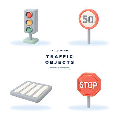 PSD 편집이미지 디자인 도로 컬러 교통 안내 안전 3D 표지판 원형 정지 교차로 속도 신호 직사각형 편집3D 도형 길 교통시설 모션 알림판 디지털합성 파일형식