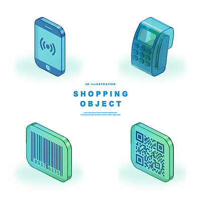 PSD 편집이미지 기술 스마트폰 쇼핑 거래 소비 구매 모던 바코드 결제 온라인 QR코드 오프라인 편집3D 핸드폰 스마트기기 3D 파일형식