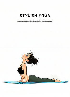 JPG 웰빙 여자 포즈 일러스트 요가 수업 건강 생활 운동 헬스 스트레칭 에너지 매트 마음 호흡 편안함 균형 유연 집중 명상 국내일러스트 AI일러스트 AI콘텐츠 교육 컨셉 사람 감각 파일형식