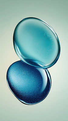 JPG 모양 편집이미지 디자인 백그라운드 미술 파란색 빛 반사 투명 고급 구슬 부드러움 젤리 나눔 조화 뷰티풀 이미지편집 AI컴퓨터그래픽 AI콘텐츠 컬러 컨셉 문화예술 디저트 감각 파일형식