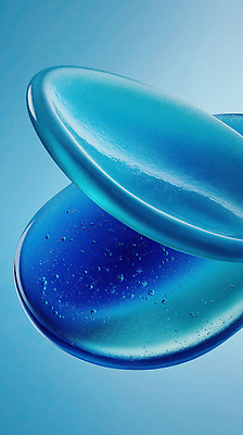 JPG 편집이미지 디자인 컬러 파란색 빛 알약 반사 촬영 물방울 투명 질감 겹침 소프트웨어 디지털아트 이미지편집 AI컴퓨터그래픽 AI콘텐츠 약 파일형식