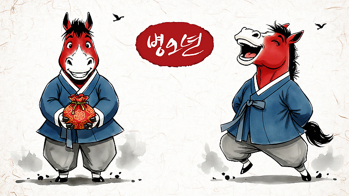 PSD 캐릭터 전통 디자인 명절 행복 감정 문화 컬러 일러스트 복주머니 한국 웃음 태양 축제 축하 표현 말_게임 전통의상 한복 즐거움 그림 연휴 일러캐릭터 병오년 붉은말 붉은말캐릭터 자연요소 한국전통 기념일 아시아 컨셉 전통소품 표정 공휴일 말_동물 말캐릭터 파일형식 2026년