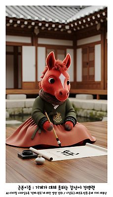 JPG 편집이미지 문자 캐릭터 전통 손글씨 문화 예술 자연 조명 한옥 한국 평화 말_게임 작업 조선소 한지 이미지편집 AI컴퓨터그래픽 AI콘텐츠 2026트렌드 한국전통 산업 아시아 종이 컨셉 고건축 유행 생태계 파일형식 2026년