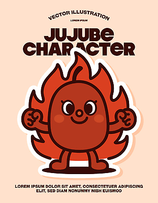 캐릭터 디자인 어린이 컬러 일러스트 놀이 불꽃 그래픽 친구 팔짱 귀여움 표현 유머 대추 상상력 생동감 일러캐릭터 AI파일 감정 컨셉 관계 모션 불 사람 파일형식 벡터