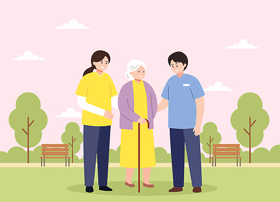 나무 공원 노년 행복 의자 일러스트 가족 모션 날씨 친절 따뜻함 건강 대화 미소 친구 봄 봉사 도움 그림 사회봉사 보호자 국내일러스트 AI파일 식물 계절 공공시설 감정 가구 컨셉 관계 표정 말하기 성인 파일형식 벡터