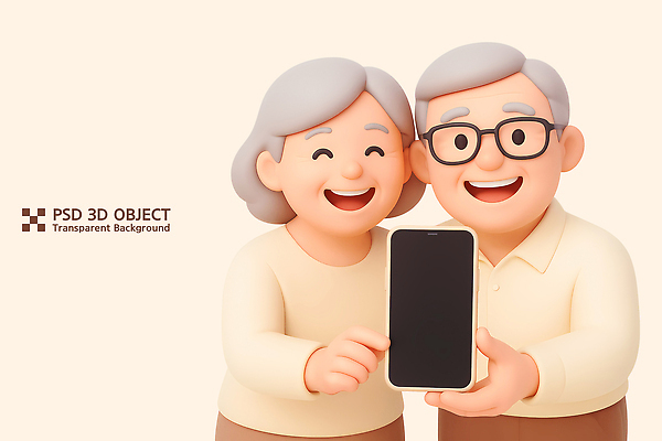 PSD 편집이미지 명절 행복 가족 3D캐릭터 따뜻함 사랑 웃음 친구 스마트폰 손잡기 노부부 기쁨 연령 즐거움 소통 편집3D 캐릭터 전통 부부 기념일 감정 컨셉 관계 모션 표정 핸드폰 스마트기기 3D 파일형식