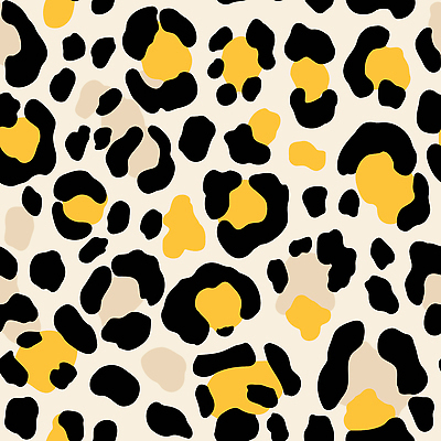 디자인 백그라운드 패턴 일러스트 장식 노란색 검은색 인쇄 모던 그림 질감 레오파드 스타일링 패브릭 호피 스타일 국내일러스트 AI파일 패션 컬러 무늬 직물 파일형식 벡터