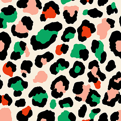 디자인 패션 예술 컬러 백그라운드 패턴 일러스트 추상 그래픽 장식 흰색 모던 대칭 레오파드 텍스타일 표범무늬 호피 국내일러스트 AI파일 무늬 공예 파일형식 벡터