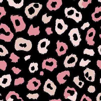디자인 패션 예술 분홍색 백그라운드 패턴 일러스트 그래픽 장식 인테리어 검은색 모던 레오파드 창의성 텍스타일 표범무늬 호피 스타일 반복 국내일러스트 AI파일 컬러 무늬 공예 파일형식 벡터