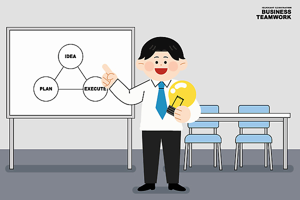 교육 일러스트 비즈니스 성공 회의 협력 아이디어 관리 사무실 자료 정보 발표 전문직 목표 계획 프레젠테이션 분석 화이트보드 전략 실행 창의성 국내일러스트 AI파일 직업 컨셉 파일형식 벡터