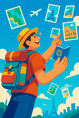 포토 문화 여행 지도 일러스트 배낭 하늘 고대문명 건물 여행객 기쁨 탐험 에펠탑 가이드북 파리 설렘 여행준비 탐방 국내일러스트 AI파일 건축물 감정 가방 사람 준비 랜드마크 파일형식 벡터