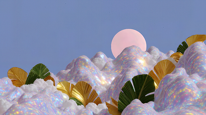 JPG 편집이미지 컬러 잎 자연 하늘 산 풍경 빛 태양 평화 정원 신비 뷰티풀 이미지편집 AI컴퓨터그래픽 AI콘텐츠 자연요소 식물 컨셉 생태계 파일형식