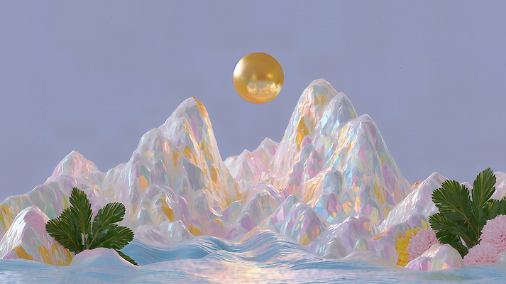 JPG 편집이미지 여유 물결 바다 컬러 자연 산 풍경 초록색 빛 태양 수정 조화 뷰티풀 몽환 이미지편집 AI컴퓨터그래픽 AI콘텐츠 자연요소 감정 컨셉 생물 생태계 파일형식