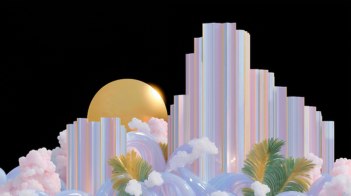 JPG 편집이미지 디자인 컬러 백그라운드 자연 풍경 그래픽 햇빛 태양 구조물 그림 지형 기하학 색채 환상 이미지편집 AI컴퓨터그래픽 AI콘텐츠 자연요소 건축 컨셉 무늬 생태계 파일형식