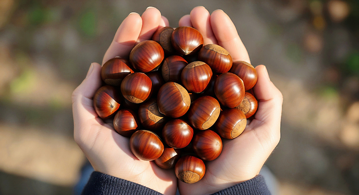 JPG 편집이미지 전통 손 음식 가족 자연 기념 건강 야외 농작물 평화 수확 밤 지역 풍요 편집실사 AI인물포토 AI콘텐츠 컨셉 농업 관계 신체부위 견과류 CG 생태계 파일형식 AI포토