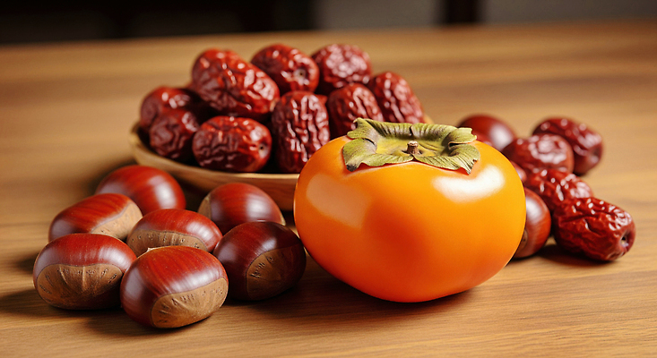 JPG 편집이미지 사계절 음료 음식 컬러 과일 자연 디저트 귤 건강 요리 풍경 식사 밤 대추 나무탁자 편집실사 AI포토 AI콘텐츠 계절 탁자 견과류 CG 생태계 파일형식