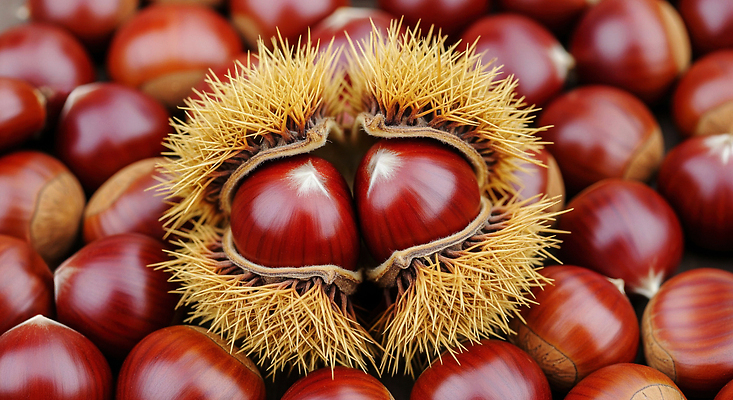 JPG 편집이미지 전통 음식 과일 자연 건강 풍경 농작물 수확 신선 맛 밤 잔치 먹거리 편집실사 AI포토 AI콘텐츠 컨셉 농업 견과류 CG 생태계 파일형식