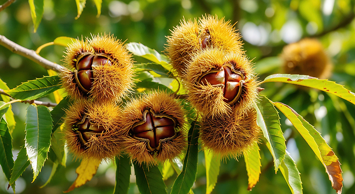 JPG 나무 식물 편집이미지 열매 자연 나뭇잎 풍경 농작물 금색 수확 밤 치유 탄소 편집실사 AI포토 AI콘텐츠 컬러 잎 농업 견과류 CG 생태계 파일형식