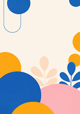 JPG 식물 디자인 예술 컬러 백그라운드 패턴 일러스트 벽지 추상 그래픽 장식 공간 다양 원형 모던 부드러움 화사함 조화 색감 스타일 국내일러스트 AI일러스트 AI콘텐츠 도형 다수 컨셉 무늬 감각 파일형식