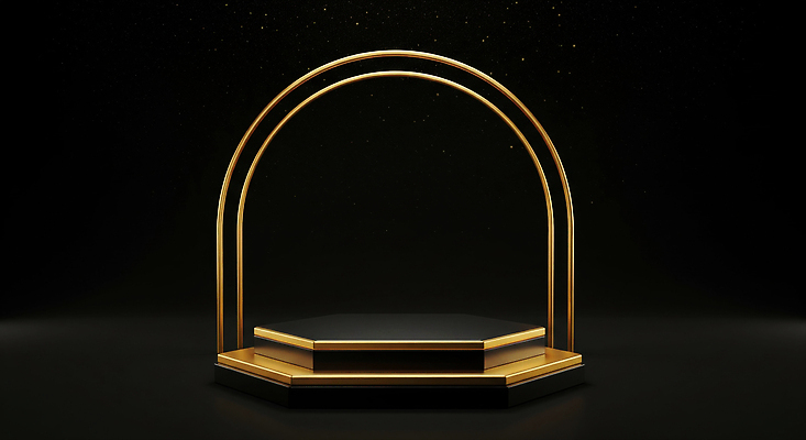 JPG 편집이미지 디자인 예술 백그라운드 장식 공간 금색 구출 모던 아치 전시품 주목 세련 이미지편집 AI컴퓨터그래픽 AI콘텐츠 컬러 전시 도움 파일형식