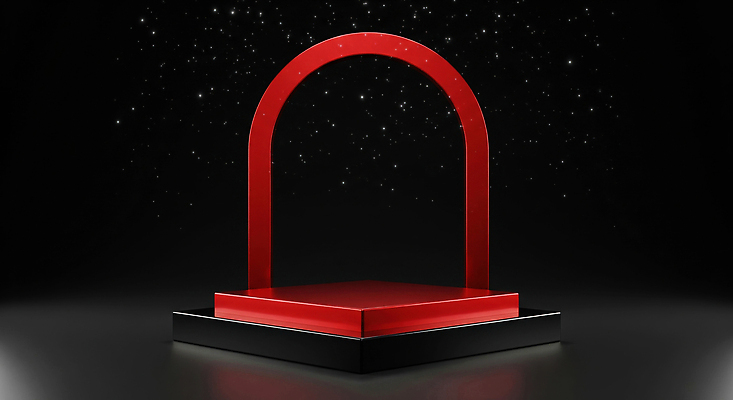 JPG 모양 편집이미지 디자인 예술 조명 빨간색 빛 구조물 플랫폼 모던 아치 설치 창의성 이미지편집 AI컴퓨터그래픽 AI콘텐츠 건축 컬러 교통시설 파일형식