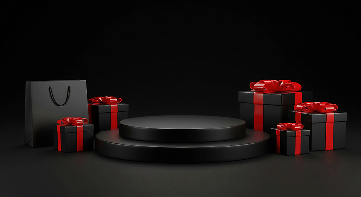 JPG 편집이미지 디자인 기념일 리본 백그라운드 크리스마스 선물 장식 쇼핑백 검은색 축하 생일 분위기 오브젝트 패키지 이미지편집 AI컴퓨터그래픽 AI콘텐츠 컬러 컨셉 가방 이벤트 파일형식