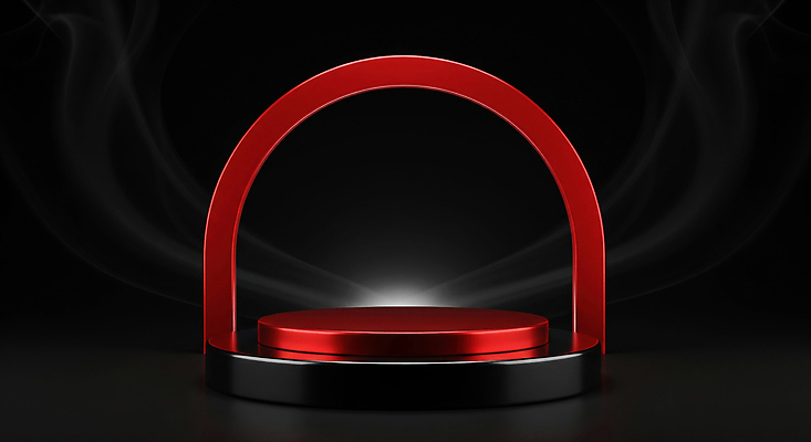 JPG 모양 편집이미지 디자인 예술 백그라운드 조명 빨간색 검은색 공간 표현 원형 분위기 구조물 모던 조화 창의성 이미지편집 AI컴퓨터그래픽 AI콘텐츠 도형 건축 컬러 컨셉 파일형식