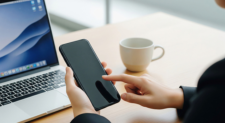 JPG 편집이미지 커피 손가락 모션 기술 사람 일상 노트북 핸드폰 사무실 스크린 작업 커피잔 집중 책상 의료성형뷰티 편집실사 AI인물포토 AI콘텐츠 손 음료 가구 컨셉 비즈니스 잔 라이프 전자제품 CG 파일형식 AI포토