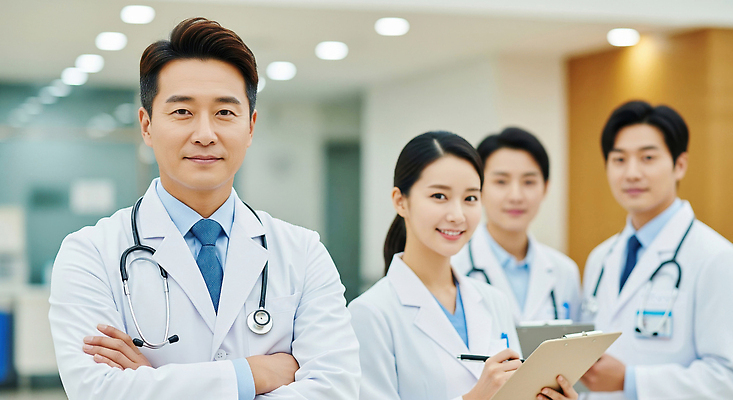 JPG 편집이미지 의학 협력 건강 병원 치료 진료 환자 간호사 의료진 의사 진료실 의료성형뷰티 편집실사 AI인물포토 AI콘텐츠 직업 CG 파일형식 AI포토