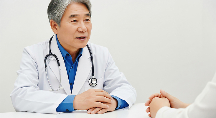 JPG 편집이미지 의학 건강 병원 대화 치료 건강관리 진료 환자 의료진 의사 상담 의료성형뷰티 편집실사 AI인물포토 AI콘텐츠 직업 관리 말하기 CG 파일형식 AI포토